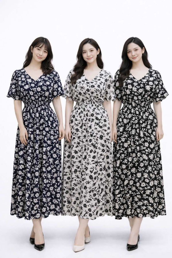 Sukienki damskie Roz Standard, Mix Kolor .Paczka 12 szt 1